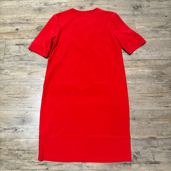 Joseph Ribkoff Merlot Dress Size 10 w/ Pockets, Eyelet Buttons and Chain Accent - Picture 9 of 13